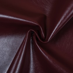 Ткань Дерматин (Кожзам) для мебели (Ширина 138см), цвет Бордовый (на отрез) в Петропавловске-Камчатском