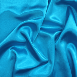 *Ткань Атлас-сатин, цвет Голубой (на отрез)  в Петропавловске-Камчатском