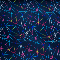 Ткань Оксфорд 210D PU, принт &quot;Неоновые треугольники&quot; (на отрез)  в Петропавловске-Камчатском