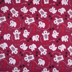 Ткань Oxford 600D PU (Ширина 1,48м), принт &quot;Белые мишки&quot; (на отрез) в Петропавловске-Камчатском