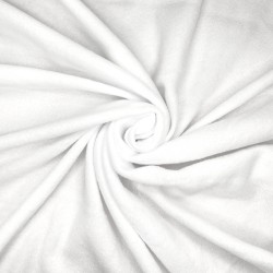 Ткань Флис Односторонний 130 гр/м2 (Ширина 150см), цвет Белый (на отрез) в Петропавловске-Камчатском