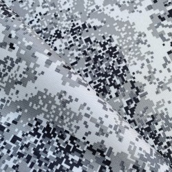Ткань Oxford 600D PU (Ширина 1,48м), камуфляж &quot;Цифра-Пиксель Серая&quot; (на отрез) в Петропавловске-Камчатском