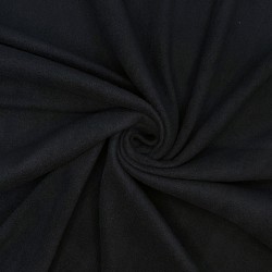 Ткань Флис Односторонний 130 гр/м2 (Ширина 150см), цвет Черный (на отрез) в Петропавловске-Камчатском