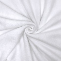 Ткань Флис Двусторонний 280 гр/м2 (Ширина 150см), цвет Белый (на отрез) в Петропавловске-Камчатском
