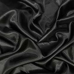 Ткань Атлас-сатин (Ширина 150см), цвет Черный (на отрез) в Петропавловске-Камчатском