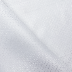 Ткань Oxford 300D PU Рип-Стоп СОТЫ, цвет Белый (на отрез) в Петропавловске-Камчатском