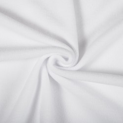Ткань Флис Односторонний 180 гр/м2 (Ширина 150см), цвет Белый (на отрез) в Петропавловске-Камчатском
