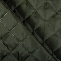 Стеганая подкладочная ткань с синтепоном (100гр/м2) (Ширина 150см), цвет Хаки (на отрез) в Петропавловске-Камчатском