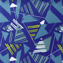 Ткань Оксфорд 210D PU, принт &quot;Лимонные треугольники&quot; (на отрез)  в Петропавловске-Камчатском